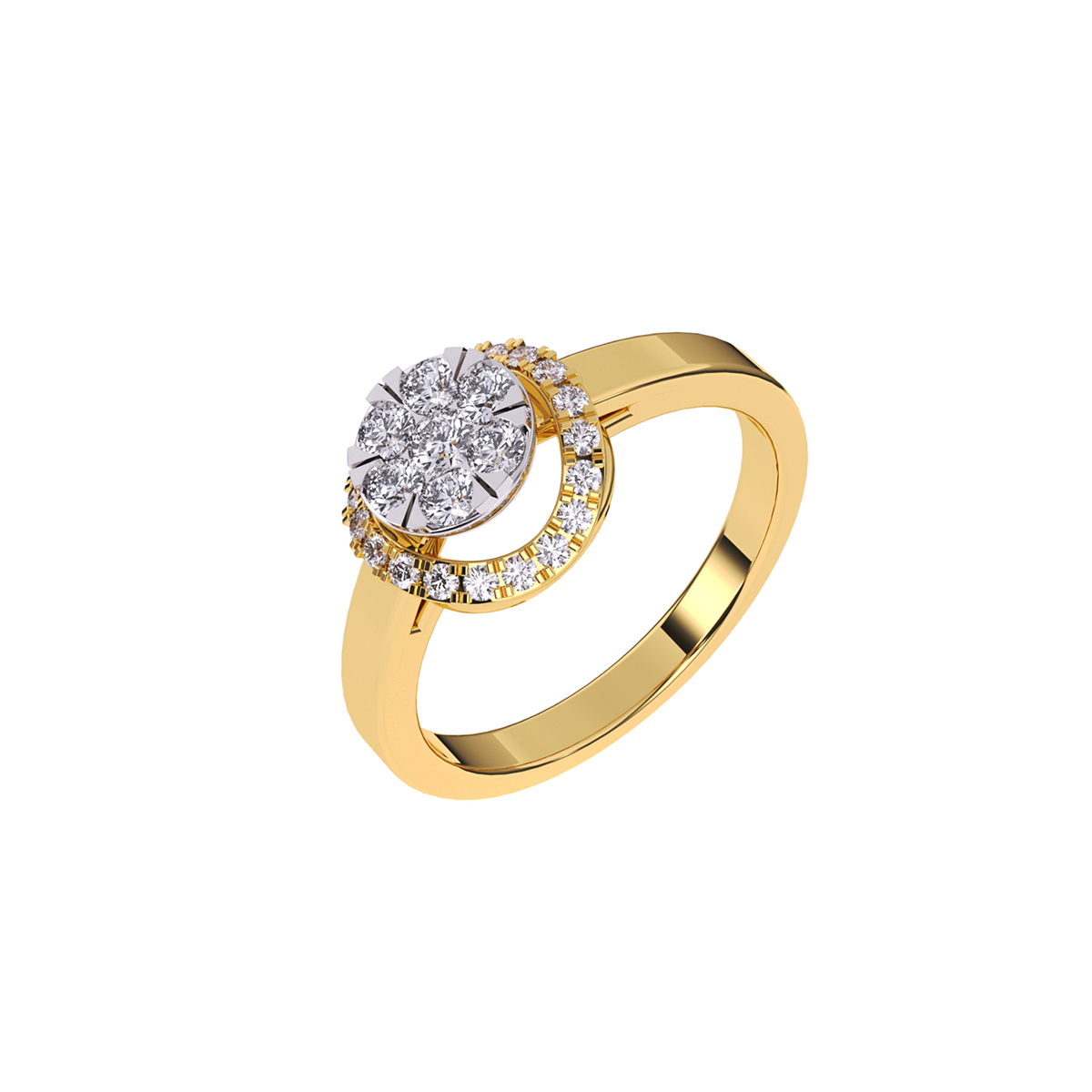Amazing Round Halo Diamond Engagement Ring